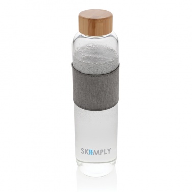 Logotrade promotional item picture of: Impact borosilicate glass bottle with bamboo lid