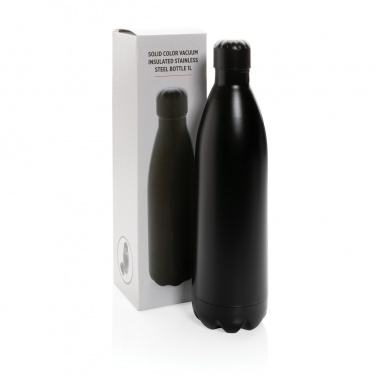 Logotrade promotional item picture of: Solid colour vacuum stainless steel bottle 1L