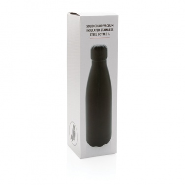 Logotrade promotional merchandise image of: Solid colour vacuum stainless steel bottle 1L