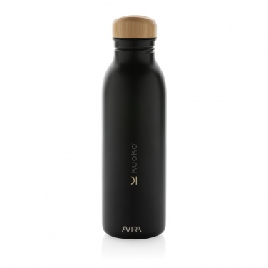 Logo trade promotional merchandise photo of: Avira Alcor RCS Re-steel single wall water bottle 600 ML