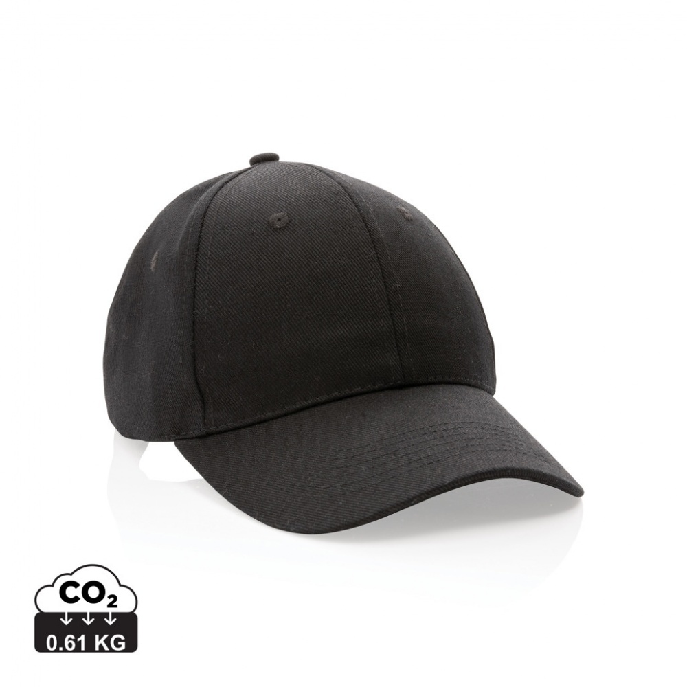 Logo trade promotional giveaways picture of: Impact 6 panel 280gr Recycled cotton cap with AWARE™ tracer