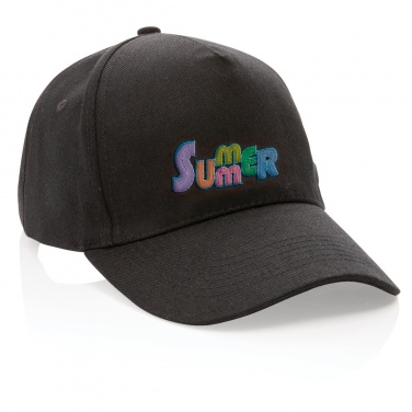 Logo trade promotional merchandise image of: Impact 5panel 280gr Recycled cotton cap with AWARE™ tracer