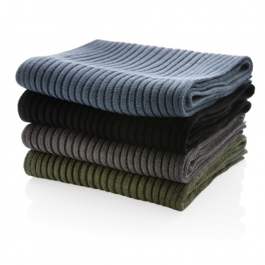 Logo trade corporate gift photo of: Impact AWARE™ Polylana® knitted scarf 180 x 25cm