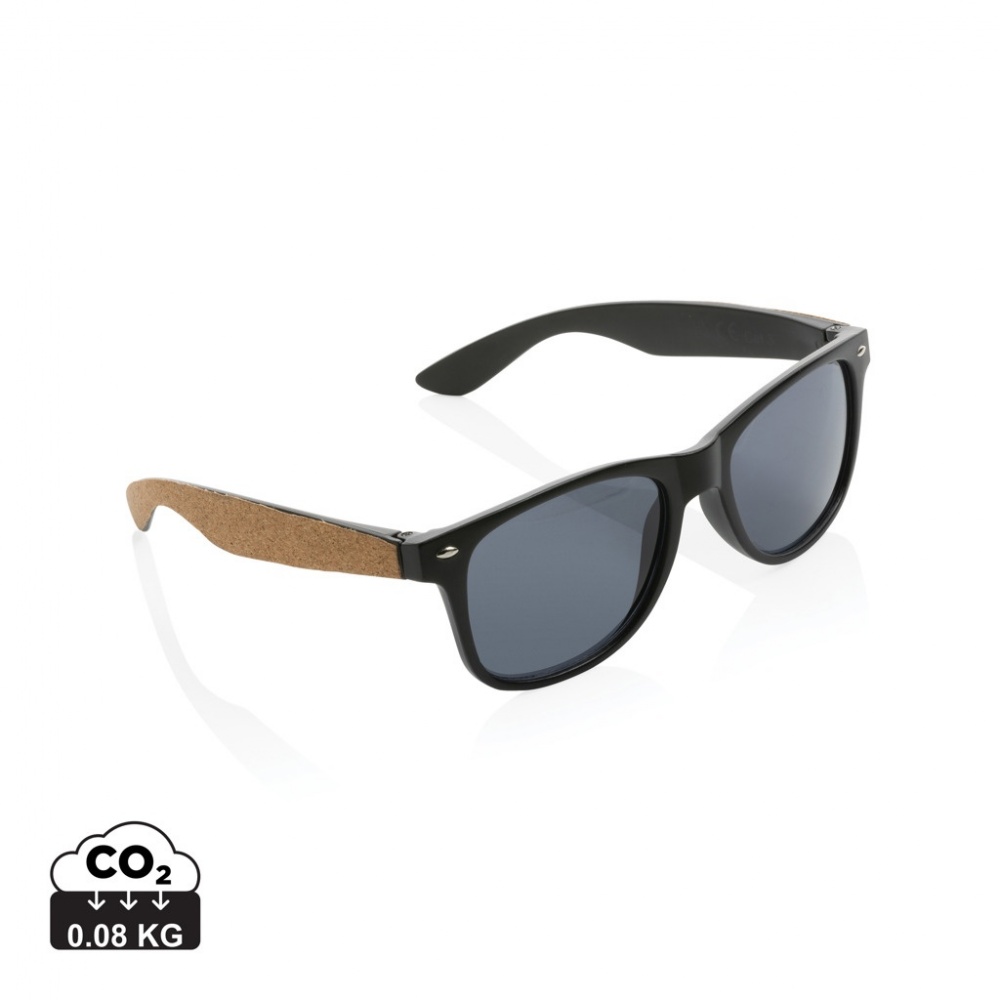 Logotrade promotional gifts photo of: GRS recycled PC plastic sunglasses with cork