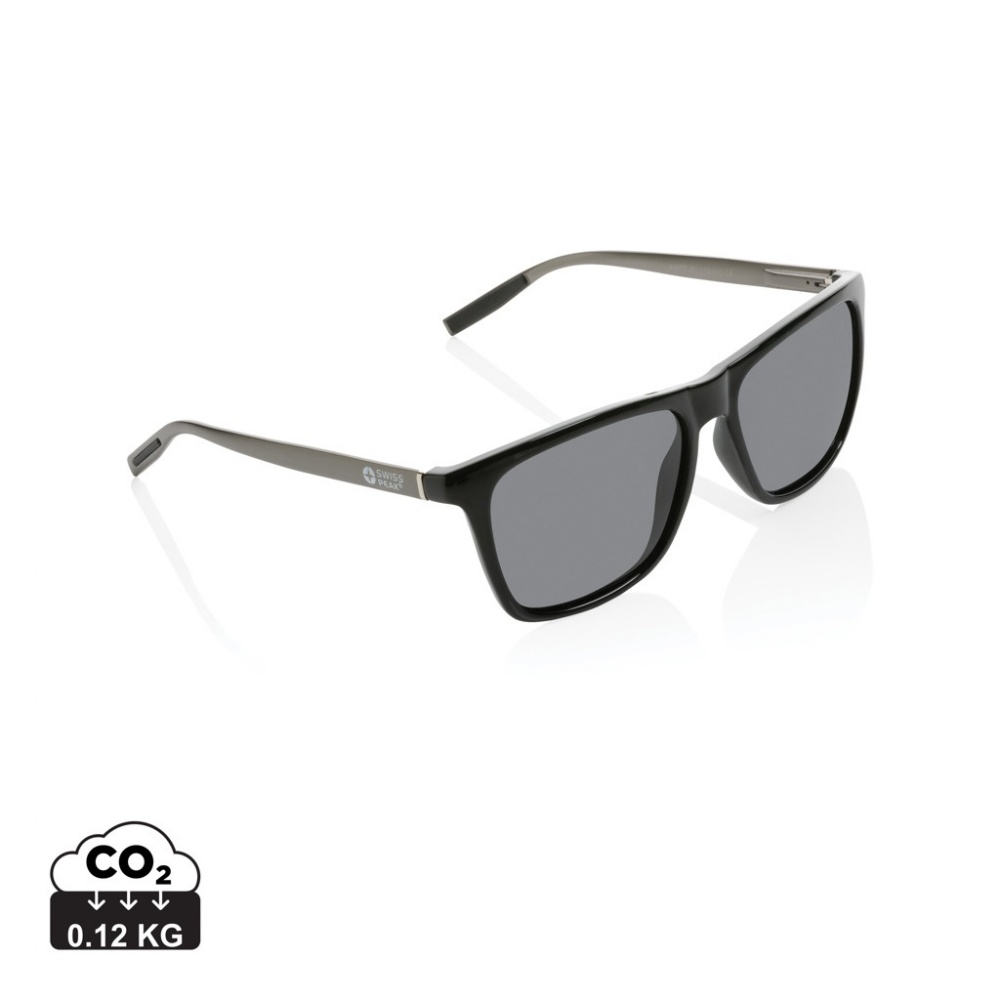 Logo trade promotional gifts picture of: Swiss Peak RCS rplastic polarised sunglasses