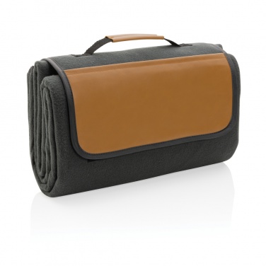 Logo trade corporate gifts picture of: Impact AWARE™ RPET picnic blanket with PU cover