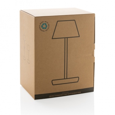 Logotrade promotional merchandise photo of: Pure Glow RCS usb-rechargeable recycled plastic table lamp