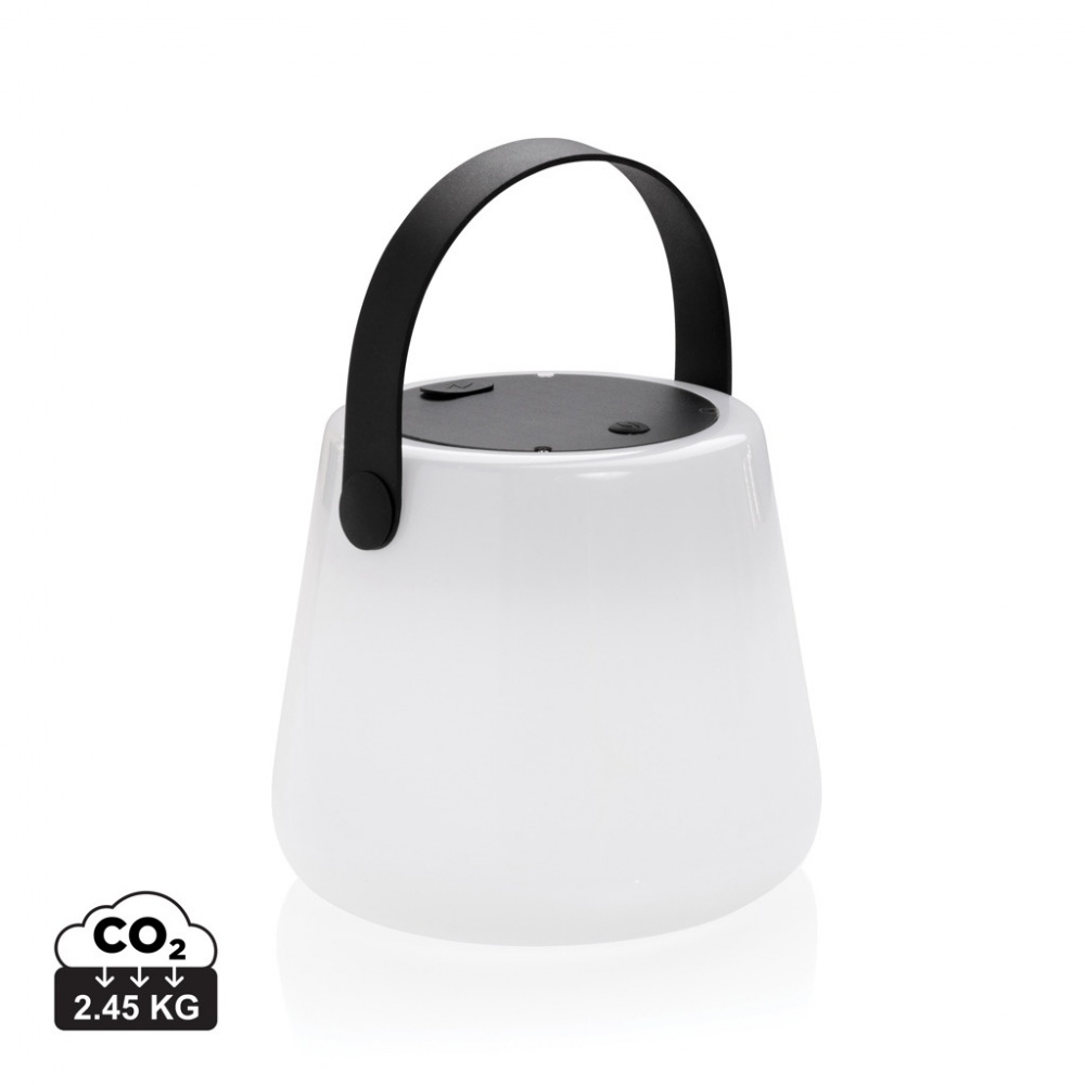 Logo trade promotional giveaways image of: SolarGlow RCS recycled ABS USB-rechargeable outdoor light