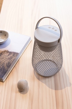Logo trade business gifts image of: Aurora RCS recycled plastic USB re-chargeable table lamp