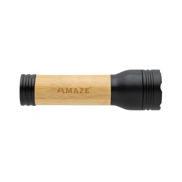 Logotrade promotional items photo of: Lucid 1W RCS certified recycled plastic & bamboo torch