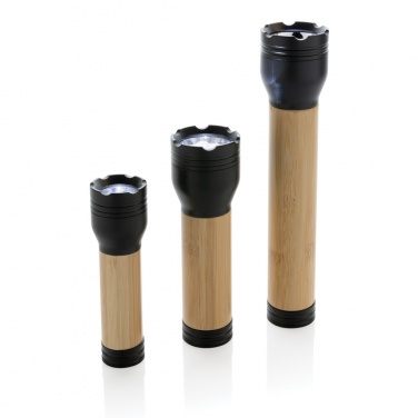 Logo trade corporate gifts picture of: Lucid 1W RCS certified recycled plastic & bamboo torch