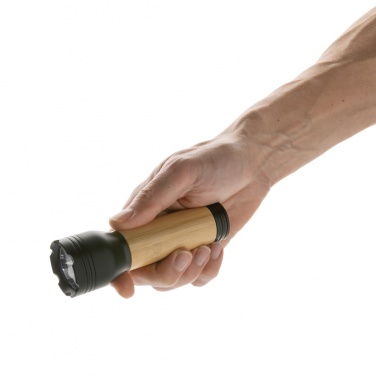 Logo trade promotional product photo of: Lucid 3W RCS certified recycled plastic & bamboo torch