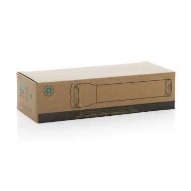 Logotrade promotional giveaway picture of: Lucid 5W RCS certified recycled plastic & bamboo torch