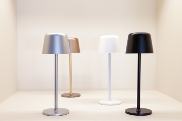 Logo trade promotional products picture of: Zenic RCS recycled plastic USB re-chargable table lamp