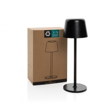Logo trade promotional gifts picture of: Zenic RCS recycled plastic USB re-chargable table lamp