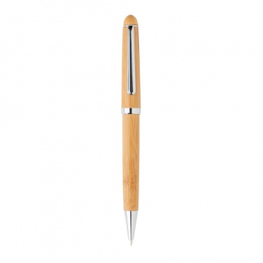 Logo trade promotional items image of: Bamboo pen in box