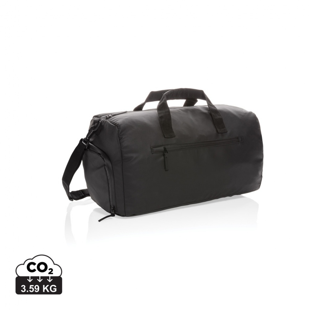 Logo trade promotional gifts picture of: Fashion black weekend bag PVC free