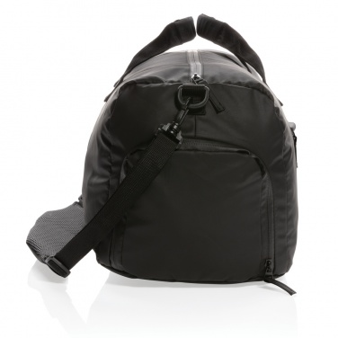 Logotrade promotional item image of: Fashion black weekend bag PVC free