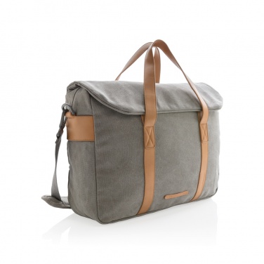 Logo trade promotional item photo of: Canvas laptop bag PVC free