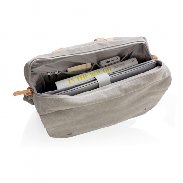 Logo trade promotional giveaways picture of: Canvas laptop bag PVC free