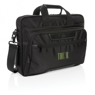 Logo trade promotional giveaways image of: Swiss Peak RPET Voyager RFID 15.6" laptop bag