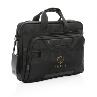 Logo trade promotional products picture of: Swiss Peak AWARE™ RPET Voyager 15.6" laptop bag