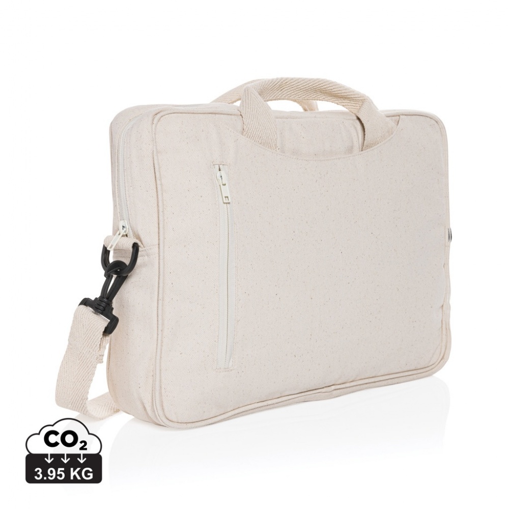 Logotrade promotional giveaway picture of: Laluka AWARE™ recycled cotton 15.4 inch laptop bag