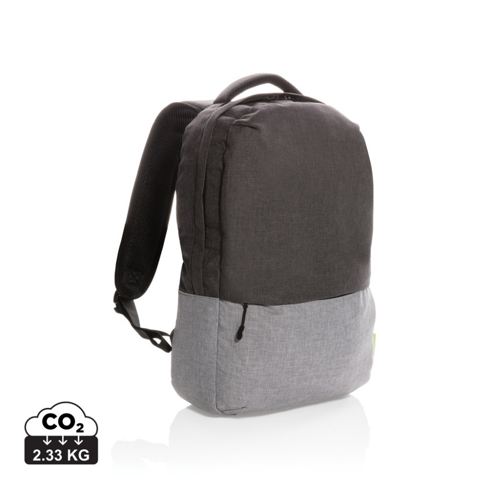 Logotrade advertising product picture of: Duo colour RPET 15.6" RFID laptop backpack PVC free