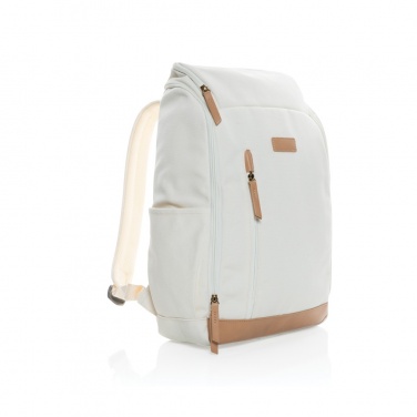 Logotrade promotional merchandise photo of: Impact AWARE™ 16 oz. recycled canvas 15" laptop backpack