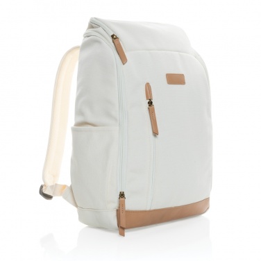 Logotrade promotional items photo of: Impact AWARE™ 16 oz. recycled canvas 15" laptop backpack