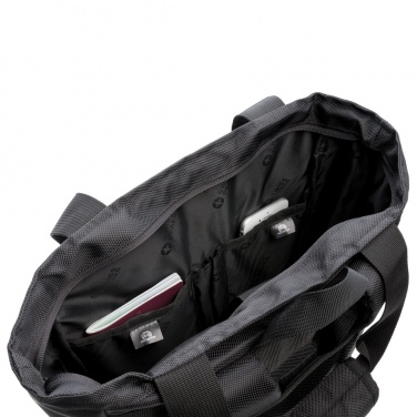 Logo trade promotional item photo of: Swiss Peak RFID 15" laptop totepack PVC free