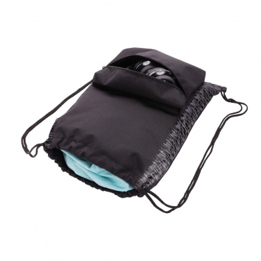 Logotrade business gift image of: AWARE™ RPET Reflective drawstring backpack