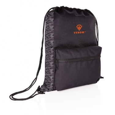Logo trade promotional product photo of: AWARE™ RPET Reflective drawstring backpack