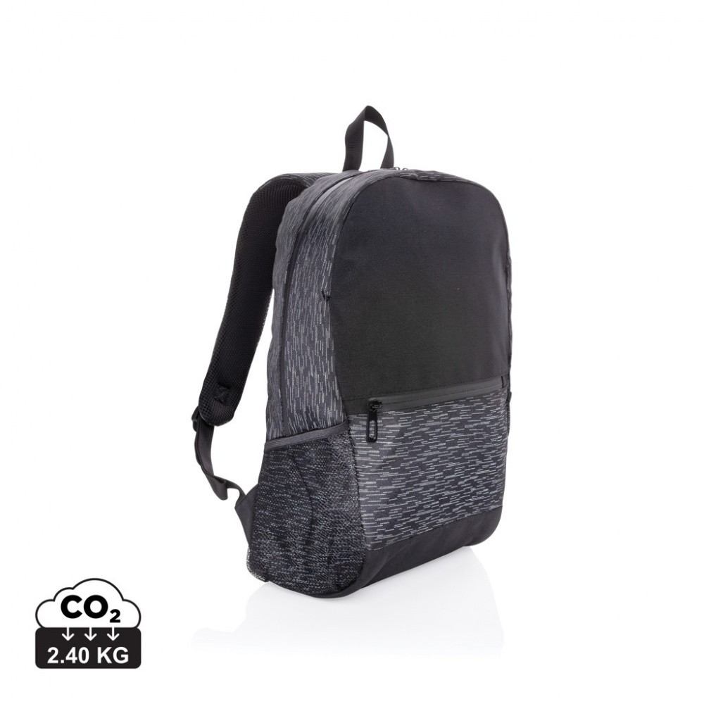 Logotrade advertising products photo of: AWARE™ RPET Reflective laptop backpack