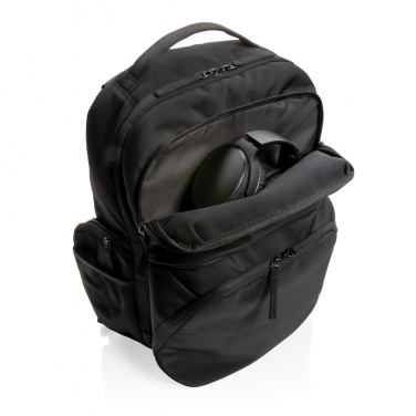 Logo trade promotional giveaways image of: Swiss Peak AWARE™ RPET 15.6 inch commuter backpack