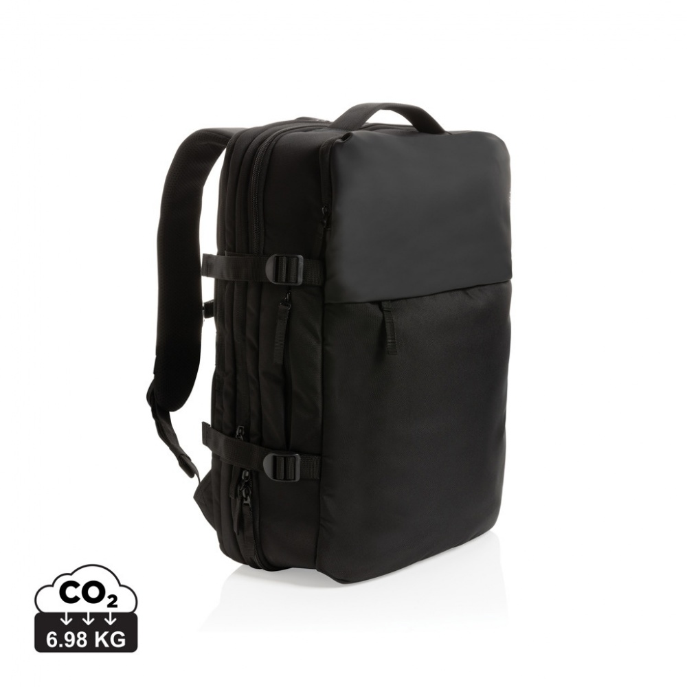 Logotrade promotional item picture of: Swiss Peak AWARE™ RPET 15.6' expandable weekend backpack