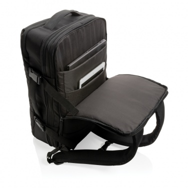 Logotrade promotional product picture of: Swiss Peak AWARE™ RPET 15.6' expandable weekend backpack