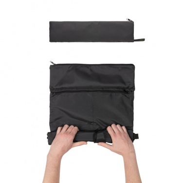Logo trade corporate gift photo of: Dillon AWARE™ RPET lightweight foldable backpack