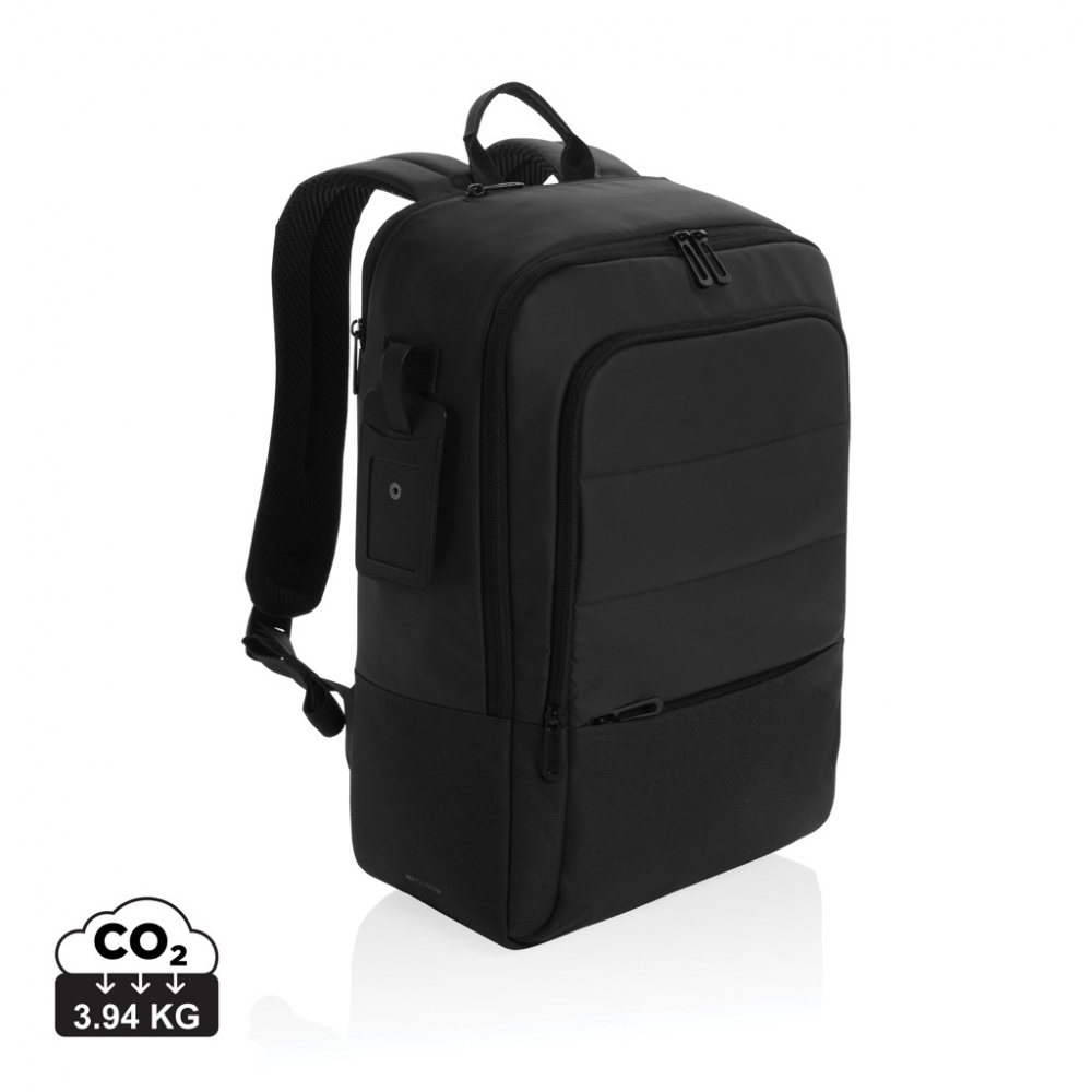 Logo trade promotional item photo of: Armond AWARE™ RPET 15.6 inch deluxe laptop backpack