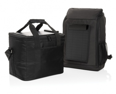 Logo trade promotional merchandise photo of: Pedro AWARE™ RPET deluxe backpack with 5W solar panel