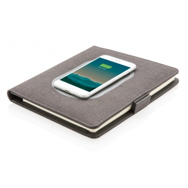 Logo trade promotional item photo of: Air 5W wireless charging notebook cover A5