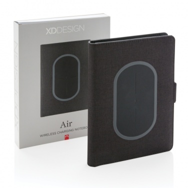 Logo trade promotional item photo of: Air 5W wireless charging notebook cover A5