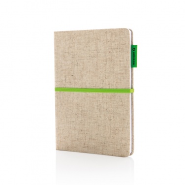 Logo trade promotional gifts image of: A5 jute notebook