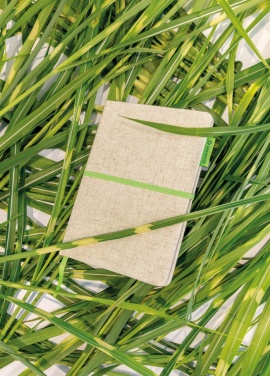Logo trade promotional giveaways picture of: A5 jute notebook