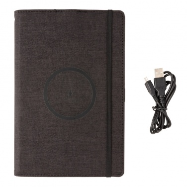 Logo trade promotional product photo of: Air 5W wireless charging refillable journal cover A5