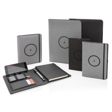 Logotrade promotional giveaway picture of: Air 5W wireless charging refillable journal cover A5