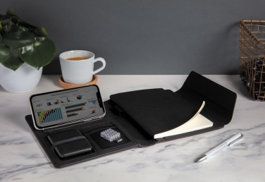 Logotrade promotional giveaway image of: Fiko wireless charging A5 portfolio with powerbank