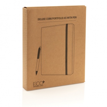 Logotrade business gifts photo of: Deluxe cork portfolio A5 with pen