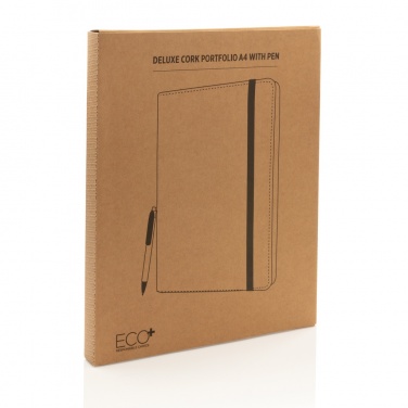 Logotrade advertising product picture of: Deluxe cork portfolio A4 with pen