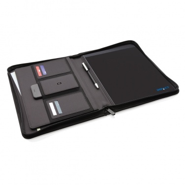 Logotrade promotional merchandise picture of: Impact AWARE™ RPET A4 portfolio with zipper